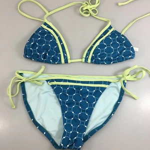 Original Penguin XS Azul Dos Piezas Halter Tanga Bikini Traje de Baño Traje de Baño - Imagen 1 de 7