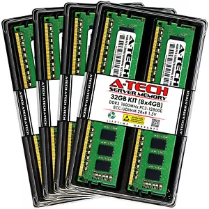 32GB 8x 4GB PC3-12800E ECC UDIMM ASUS RS720QA-E6/RS12 RS724QA-E6/RS12 Memory RAM - Picture 1 of 4