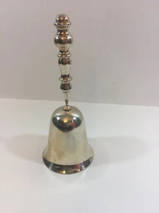 Vintage 9" Bell Silver Plated Detailed Handle Textured Rim Unbranded - Picture 1 of 10