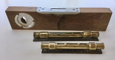 art populaire outil ancien Lot Niveaux À Bulle Lot Outillage Laiton Curiosa Pop - Photo 1/4