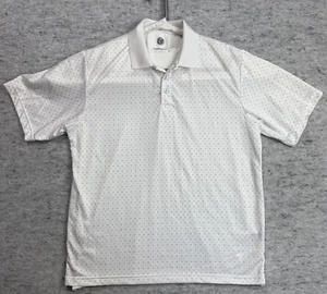 Polo Kilburne + Finch Performance para hombre blanco con puntos Poka camisa grande elástica - Imagen 1 de 9