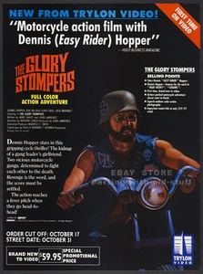 GLORY STOMPERS__Orig. 1989 Trade print AD promo__DENNIS HOPPER__Harley-Davidson - Picture 1 of 1