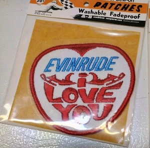 Chaqueta De Colección Años 70 EVINRUDE Parche Vintage Bordado I Love You Moto de Nieve Nueva de Lote Antiguo - Imagen 1 de 1