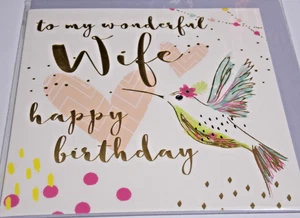 To my Wonderful Wife Happy Birthday Card. Shangri-La Cards. - Picture 1 of 2