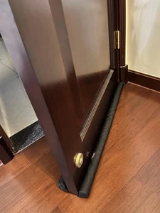 Door Draft Stopper 36 Inch Under Door Draft Noise Blocker Black Gap Stoppers ... - Picture 1 of 4
