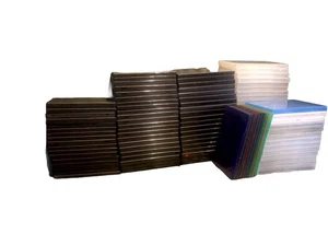 100 DVD Leerhüllen Hüllen Box Case schwarz/durchsichtig/farbig/ DVD - Bild 1 von 1