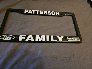 RARE Patterson Family Ford/Mercury Vintage Plastic Dealer License Plate Frame - Picture 1 of 5