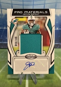 JAYLEN WRIGHT 2025 Panini Certified /149 Auto Jersey Patch Pro Materials - Picture 1 of 3
