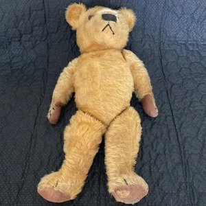 Antiker englischer Tschad Valley 20 Zoll mit Gelenken beschriftet auf Fuß ~ Sammlerbär Teddy - Bild 1 von 13