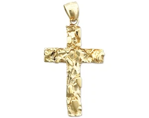 Colgante Cruz Pepita Oro 14K - Imagen 1 de 6