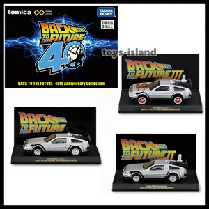 Tomica Premium Unlimited Back to the Future 40th Set Delorean Time Machine TOMY - Picture 1 of 20