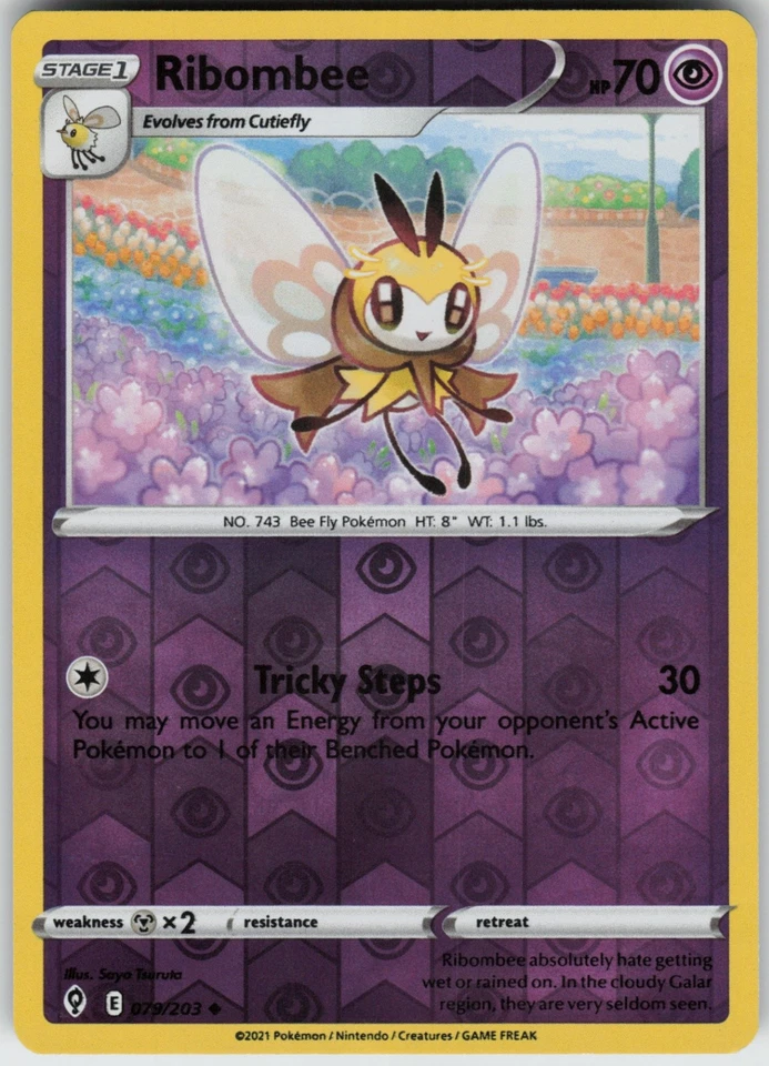PO-06 Reverse Holo Ribombee 079/203 Uncommon SWSH07: Evolving Skies - Image 1 of 1
