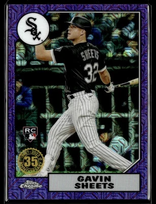 2022 Topps Silver Pack Purple Gavin Sheets Rookie /75 White Sox #T87C-65 - Image 1 of 2