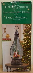 Navidad Papá Noel + Reno 20" Jumbo Linterna de Vacaciones LED Brillo Luz de Nieve - Imagen 1 de 2