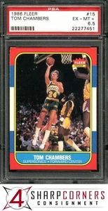 1986 FLEER #15 TOM CHAMBERS RC SUPERSONICS POP 3 PSA 6.5 SET BREAK - Picture 1 of 4