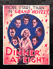 MGM DINNER AT EIGHT 1933 MOVIE HERALD - JOHN & LIONEL BARRYMORE, JEAN HARLOW