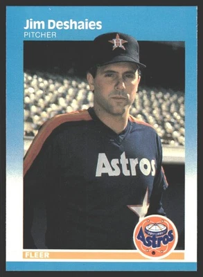 Jim Deshaies #56 1987 Fleer Glossy Houston AstrosRC Rookie - Image 1 of 2