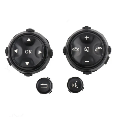 Pair Steering Wheel Switch Button Black For Mercedes Benz W221 W216 S/CL-Class Foto 1 de 4