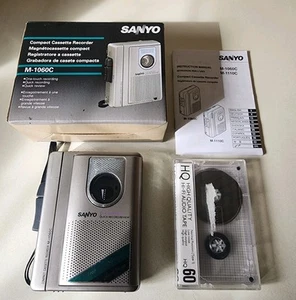 Sanyo M-1060C Compact Cassette Recorder - In Box + New Cassette - Picture 1 of 8