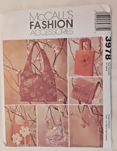McCall's Pattern 3978 Fashion Accessories Purse Bag Tote Sewing Craft Project H - Picture 1 of 2
