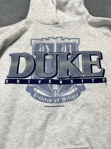 Felpa con cappuccio vintage 94 Duke Blue Devils XL grigia Rah Rah vendita tasca frontale - Foto 1 di 12
