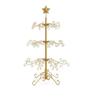 Espositore per ornamenti - 3' oro ferro battuto porta ornamenti albero di Natale - Foto 1 di 1