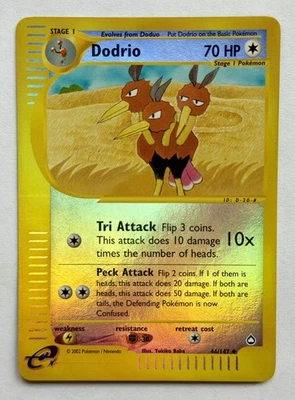 Dodrio - Aquapolis 46/147 2002 - E Reader - Pokémon TCG - WOTC - Reverse Holo - Image 1 of 2