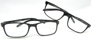 2 Pack Foster Grant Black Rectangular Reading Glasses COLE BLK 52/18-140 +1.25 - Picture 1 of 8
