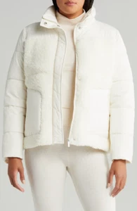 Zella Hybrid Faux Shearling Puffer Jacket (size XXL) - Picture 1 of 4