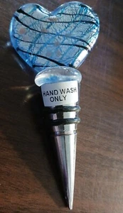 Modern Glass Wine Bottle Stopper New In Box - Picture 1 of 3