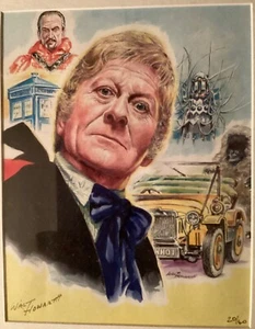 Doctor Who Third Dr Art Print Walt Howarth #20/40 Vintage Framed Pertwee Bessie - Picture 1 of 4