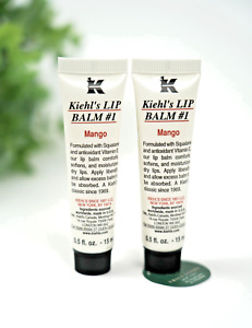 Set of 2 Kiehl's Lip Balm #1 MANGO ( 0.5fl oz/15mL Each x 2 ) New Without Box