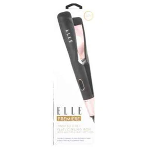 ELLE Premiere Twisted 2-in-1 Curling/Flat Iron - Picture 1 of 2