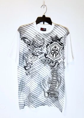 Camisa Southpole Talla Niño Grande Blanco y Negro Gráfico Camiseta Foto 1 de 4