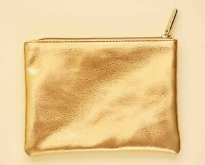 BareMinerals golden cosmetic pouch