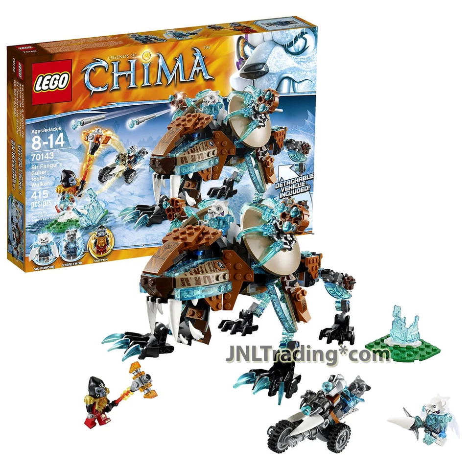 Year 2014 Lego Chima 70143 SIR FANGAR'S SABER-TOOTH WALKER w/ Stealthor & Gorzan - Image 1 of 1