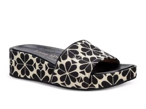 Kate Spade New York Z2665* Womens Black Breeze Platform Slide Sandals Size 7.5 M - Picture 1 of 6