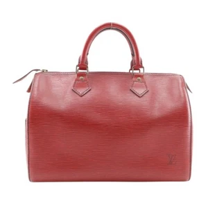LOUIS VUITTON Speedy 30 Handbag M43007 Mini Boston vintage Castilian red E... - Picture 1 of 12