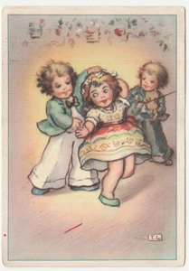 ILLUSTRATORE - ARTIST SIGNED - T.G. - BAMBINI - BALLO - VIAQGG. 1955 -15824- - Imagen 1 de 1