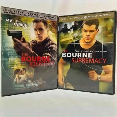 The Bourne Identity & The Bourne Supremacy -2 DVDs -Matt Damon -Extended Edition - Image 1 of 4