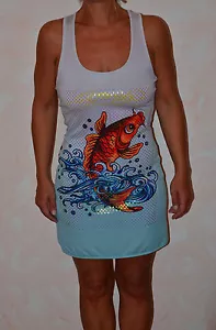 Pretty Dress Rhinestone ED HARDY ## Hallysay Fish S NEW SIZE Label Value 299$ - Picture 1 of 3