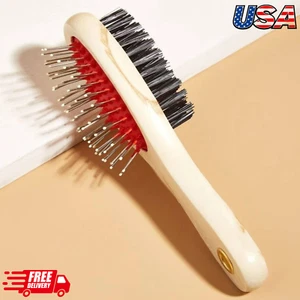 Double Sided Pet Hair Brush 1pcs Dog Cat Hair Grooming Comb Coat Fur Cleaner Pin - Picture 1 of 8