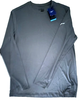 Camisa Mizuno Performance DryLite LS Gris Para Hombre M Tejida Manejo de la Humedad Foto 1 de 4