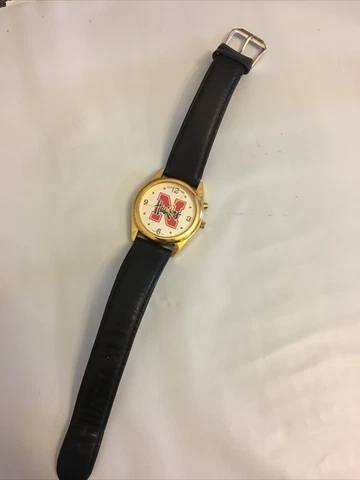 Huskers Watch Nebraska Cornhuskers Stainless Men's black SUN TIME watch Cover