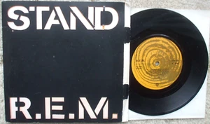R.E.M - Stand / Pop Song 89 - EX- 45 + Trifold PS - Picture 1 of 6