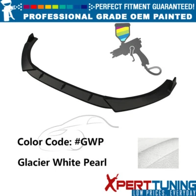 Fits 21-25 Kia Optima K5 Painted #GWP Glacier White Pearl Front Bumper Lip 3PCS Foto 1 de 4