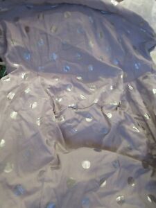 Pottery barn Kids Lavender w silver hearts  anywhere chair slipcover New
