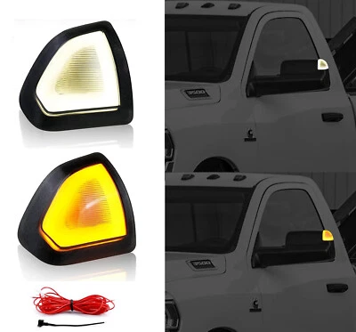 For 2010-18 Dodge Ram 1500 2500 3500 4500 5500 LED Side Mirror Turn Signal Lamp - Image 1 of 4