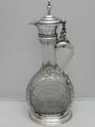 WEINKARAFFE - KRUG - KARAFFE SILBER 875 ER  1885 CLARET JUG SOLID SILVER 