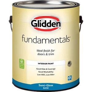 Glidden Fundamentals Interior Paint Aria / White, Semi-Gloss, 1 Gallon - Picture 1 of 9
